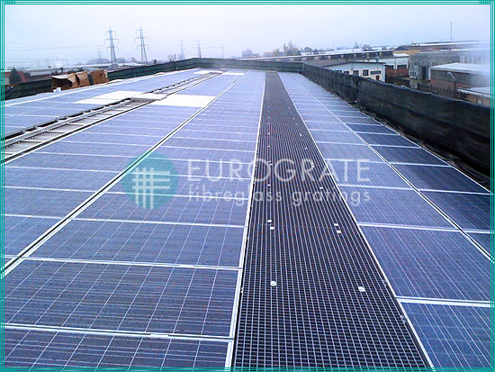 GRP walkways installed in photovoltaic solar plants
