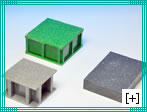 Sandwich mesh moulded gratings