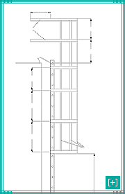 type T FRP vertical ladder