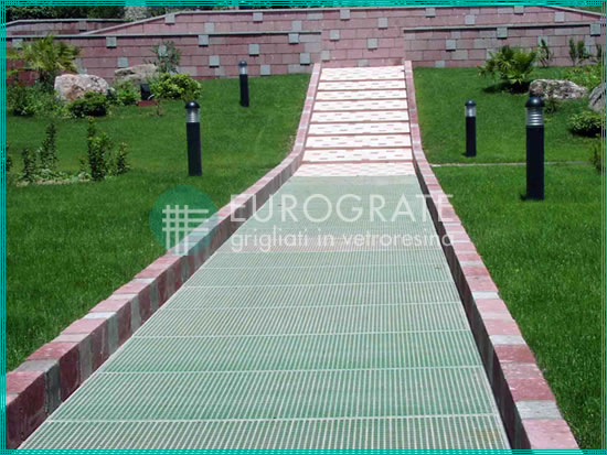 grating walkways and stair treads to reduce the risk of residents slipping
