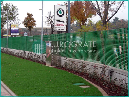 industrial fencing to protect a car dealership