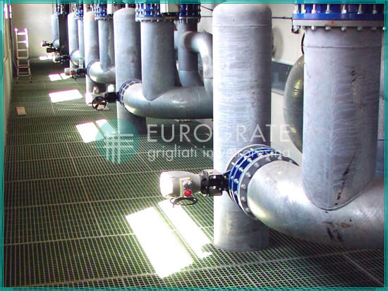 gratings for industrial waste water treatment plants