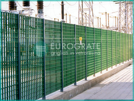 industrial fencing to protect electrical installations