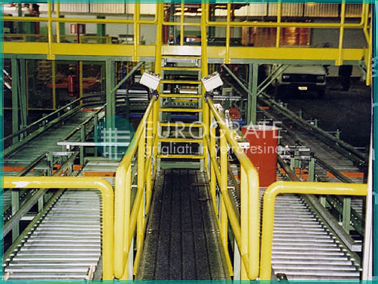 safety handrails, stair treads and stair tread covers for worker protection in mechanical installations