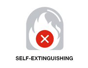 Characteristics GRP: self-extinguishing